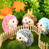 8 Pieces Mini Hedgehog Plush Toys Animal Stuffed DIY Keychain Accessories for Baby Birthday
