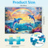 Jeacirio 4-Pack 6-8 8-10 100 4-6, Puzzles for Kids Ages Year Old - Lions Horses Owls Dolphins, Large Piece Puzzles
