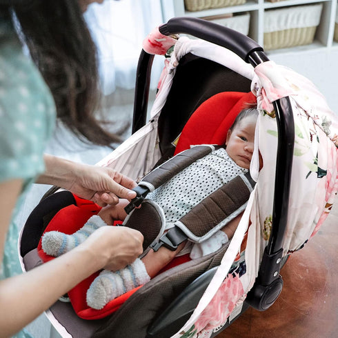 Cozy Car Seat Covers for Babies Girl Boy, Sun & Bug Cover, Infant Carseat Canopy Newborn Stroller Carrier Cover