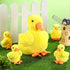 5 Pieces Duck Stuffed Animals Set, Big Mommy Duck with 4 Little Baby Plush Toys, Soft Family Plush Set (Yellow Duck)