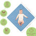 100% 32x32 Inch 2 Pack Organic Cotton Muslin Baby Hooded Towels Soft & Absorbent Baby Towels with Hood for Boys
