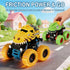 TGXLAK 2 3 4 5 3 Pack 360 2-4-6 3-5 Dinosaur Toys for Year Old Boys - Monster Truck Toys with Friction Power Rotating