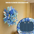 NERCISU Sets, 8-12 (917 Blue Flowers Bouquet Building Artificial Flower Botanical Collection, Home Decor Office Wall