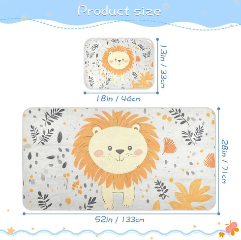 WDdZzyy 28" 52" Funny Lion Silver Cooling Baby Toddler Mattress x Breathable Crib Bumper Pads for Baby&Toddler