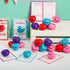 28 Packs JOYIN Heart Shape Stress Ball with Cards Stress Relief Fidget Toy for Valentine Party Favors, Classroom Prize