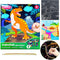 JUNQIU Scratch Art Paper Set for Kids, Dinosaurs Black Rainbow DIY Activity & Party Games, Gifts for Ages 3-8