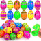 NAWITDA 36 Pack 3 Inch Large Plastic Printed Easter Eggs, Empty Fillable Eggs