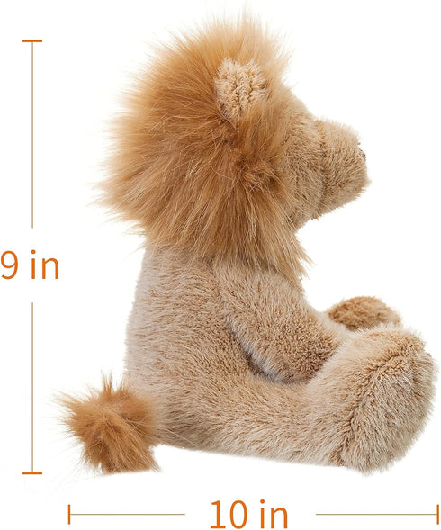 Apricot Lamb Toys Plush Yellow Lion, Soft Cuddly Stuffed Animal Perfect for Child (9 Inches)