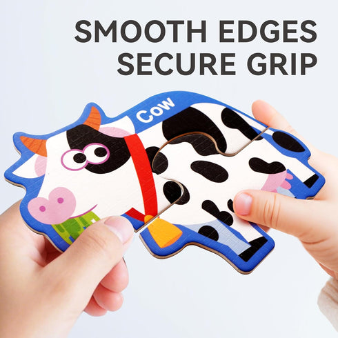 30 3-5, Dotimo PCS Farm Animals Pairing Magnetic Puzzles for Toddlers Montessori Learning Toys, Travel Toys, Preschool