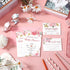 Set 25 Marspark of Pink Floral Baby Shower Invitations, Diaper Raffle Tickets and Baby Shower Invitation Cards