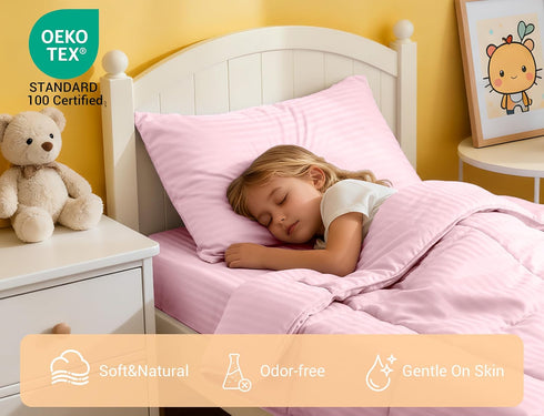 Set 4 Set ZPECC Toddler Bedding - Piece Hypoallergenic Baby Crib Bedding for Boys and Girls, Includes Toddler