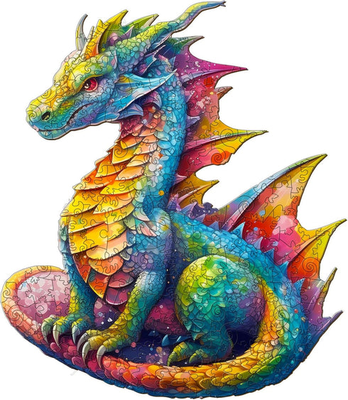 Wooden Jigsaw Puzzles for Adults - Unique Dragon Shape Wood Cut Puzzles, Birthday Gifts for Family Friends