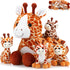 Honoson 5 Pcs Valentine Giraffe Stuffed Animals Set 18'' Large Mommy Giraffe Plush