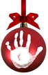 Pearhead Red Handprint Ball Ornament, DIY Baby Hand or Footprint Holiday Keepsake