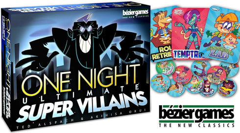 Bezier Games One Night Ultimate Super Villains, Family Friendly Party Game, Fun for Kids & Adults