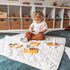 Wooden Montessori Animal Puzzles for Toddlers 2+ Years, Realistic Chunky Safari Animal Shape Puzzle