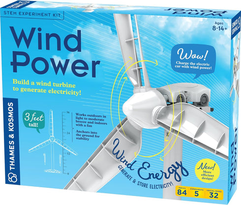 Thames & Kosmos Wind Power V5.0 STEM Experiment Kit, Build a 3ft-Tall