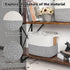 Goodpick Woven Storage Basket for Shelves, Small Laundry Basket with Handles, Grey and White