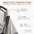 MOZAH 100% Baby Car Seat Cover - Beige Leaves - Organic Muslin - Soft, Breathable and Lightweight, Baby Infant Car Seat