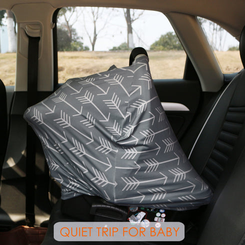 Multi Use Car Seat Canopy Breastfeeding Cover - Baby Stroller and Carseat Cover, Boys and Girls Shower Gifts (Classical