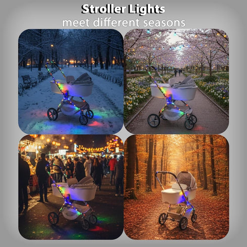 16.4ft LED Stroller Lights - Theme Park Favorite for Easy Stroller Finding, Beautiful Decoration with High Attention