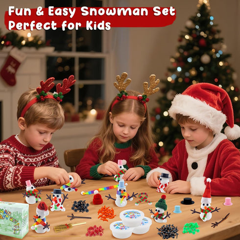 9 Pack 9 9 LanMa Snowman Kits,Fun Build a Snowman Craft for Kids Gifts Winter Family Activity, Christmas Making Snowmen