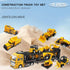 Set Pack 7 OTONOPI Car Transport Truck Toy Construction Diecast Cars Play Vehicle Carrier Trailer Truck with Mini Crane