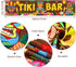 Blulu Hawaiian Luau Party Tiki Bar Banner, 15.7 x 72 Inch Tropical Scene Setters for Carnival Decorations