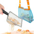 4E's Novelty 2X Shark Tooth Sifter for Beach with 2X Small Mesh Beach Bag for Shell Collecting, Metal Sand Scoop for