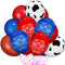 60 Pieces Blue Red Western Cowboy Bandana Balloons 12 Inch Latex Balloons Arch Garland for Baby Shower Birthday Party