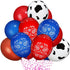 60 Pieces Blue Red Western Cowboy Bandana Balloons 12 Inch Latex Balloons Arch Garland for Baby Shower Birthday Party