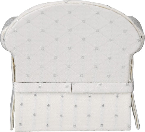 Dollhouse Sofa Armchair - Upholstered Miniature Living Room Chair for 6 inch Dolls, 1/12 Scale
