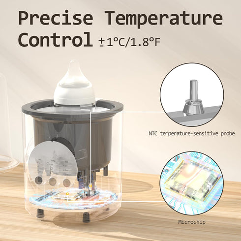 LuxeGlow Formula,10-in-1 Fast Baby Bottle Warmer for Breastmilk and Functionality Intelligently Heating, Accurate