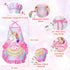 Sets, 11Pcs 3 4 5 6 7 8 Vanmor Unicorn Kids Cooking and Baking Kids Aprons for Girls, Kids Chef Hat and Pink Apron