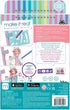 Make It Real Fashion Design Sketchbook for Girls, Kitty Cat-Themed Design Kit with Stencils, Stickers