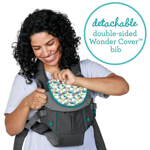 2-Ways 7-26lb, Infantino Swift Classic Carrier with Pocket, to Carry Carrier with Wonder Bib & Essentials Storage Front
