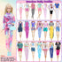 65 Pcs Doll Clothes and Accessories Set, 5 Fashion Dresses, 3 Wedding Gowns, 20 Shoes for 11.5 Inch Girl Dolls
