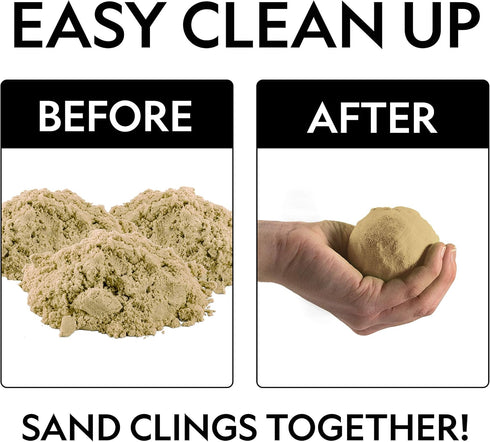 NATIONAL GEOGRAPHIC Play Sand - 12 Lbs. Natural Sand with Castle Molds - Fun Sensory Activity