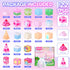 SeedYond Block-122PCS Sets,Castles 3+,Upgraded Gifts(1 inch) Magnetic Magnetic Building Blocks Magnet Cube Building