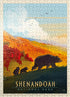 MyPuzzle Shenandoah National Park: Mama Bear & Cubs Vintage Poster - Premium 500 Piece Jigsaw Puzzle