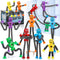 Robot Sensory Pop Tubes Toys 12PCS for Toddlers Boys Age 3-8, Suction