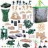 Juvale 100-Piece Army Men Toy Soldiers Playset - Small Plastic Action Figures, Military Battlefield Accessories & Tanks