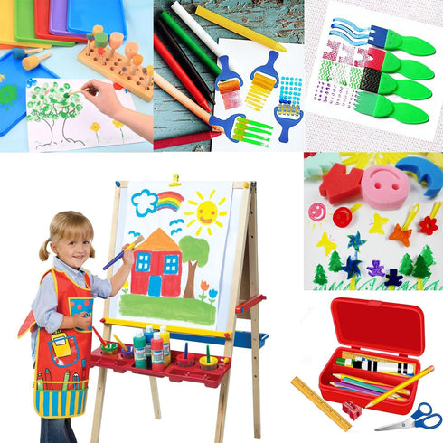 Art & Craft Mini Flower Sponge Brush Set - Fun DIY Painting Drawing Tools for Early Learning