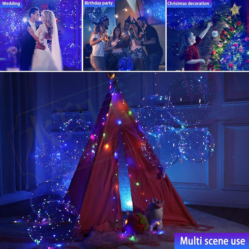 18 Packs Light Up LED Balloons - Cell Battery Included, 3 Modes Flashing, Perfect for Birthday Wedding Decorations (4