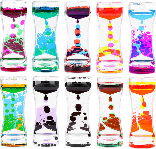 Oneshow Liquid Motion Bubbler Colorful Oil and Water Sensory Toys Hourglass Bubbler
