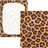 CZXW 52" 28" Leopard Fur Print Crib Sheets Fitted x Natural Cotton Soft & Breathable for Baby Crib Mattress