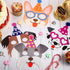 12 Pieces Dog Birthday Masks and Garland - Funny Paper Masks for Dog Theme Party Decoration