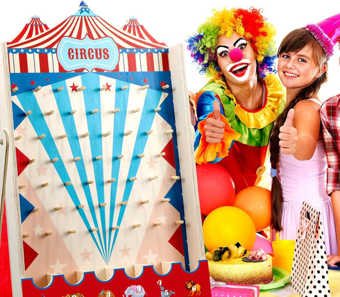 Fulmoon Disk Drop Game with 8 Disks, Circus Carnival Game for Family Board Game, Prize Drop Board Game for Birthday