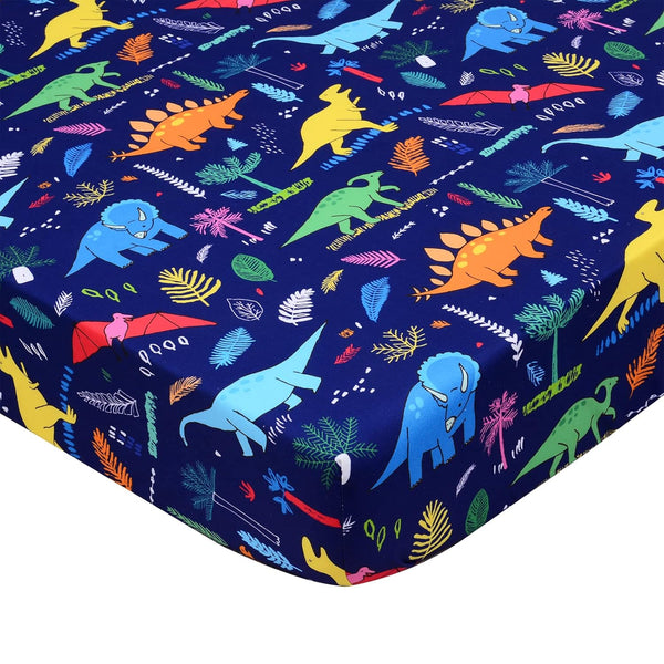 Cloele Dinosaur Fitted Crib Sheet - Baby 100% Polyester 1 Pack Crib