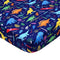 Cloele Dinosaur Fitted Crib Sheet - Baby 100% Polyester 1 Pack Crib